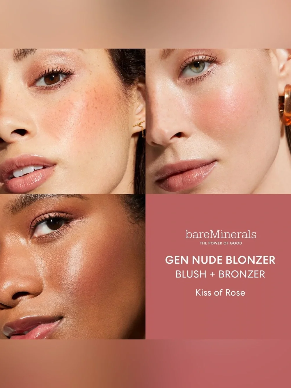 bareMinerals Gen Nude Blonzer Blush + Bronzer in Kiss of Rose